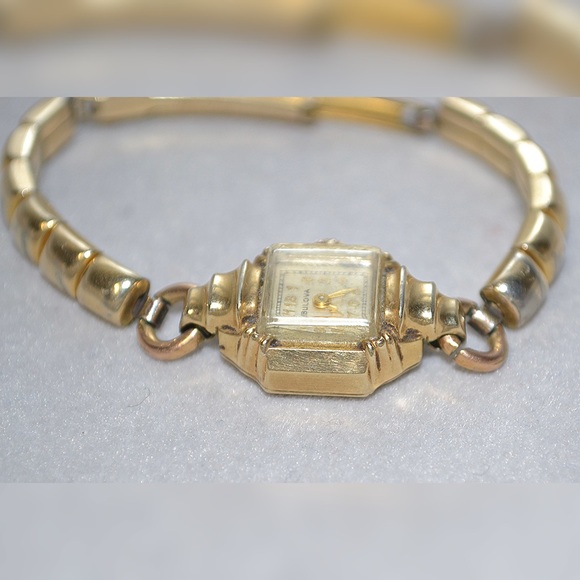 10k Gold Filled Bulova 21 Jewels Wind Up w/Adjustable Gold Filled Band Ladies - Picture 10 of 16